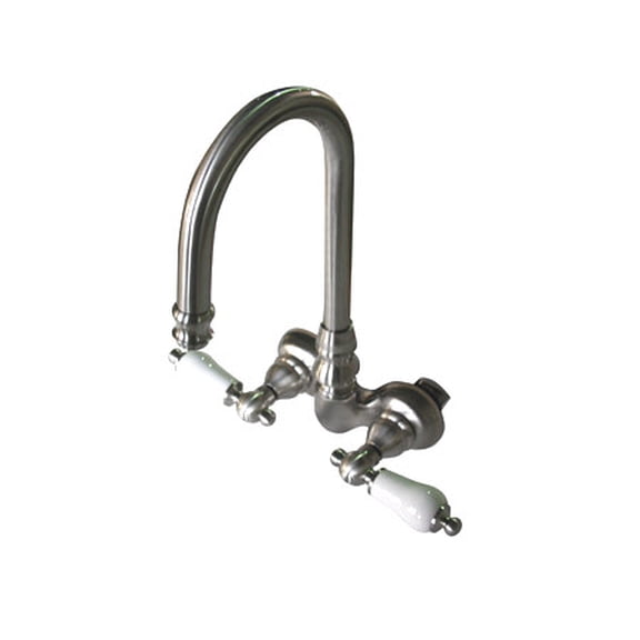 Elements Of Design Dt0718pl Double Handle Wall Mounted Clawfoot Tub Filler - Nickel