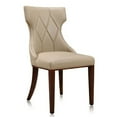 thumbnail image 3 of Manhattan Comfort Reine 18.5" Faux Leather Dining Chair in Cream (Set of 2), 3 of 5