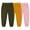 Army Green+Yellow+Pink, variant on Toddler Boys Girls 3 Pack Sweatpants Drawstring Elastic Pull on Pants Active Joggers with Pockets