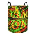 thumbnail image 7 of ZICANCN Funny Game Over Green Laundry Basket Organizer, Dirty Clothes Hamper for Bathroom Bedroom Laundry Room, Medium Size, 7 of 7