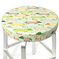 thumbnail image 3 of Balery Dachshund Dog Puppy Fundas de asiento para taburete de bar redondo de tela de terciopelo ajustables que protegen de arañazos y manchas para sillas de 14 a 17 pulgadas.-12 inch, 3 of 7