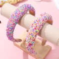 thumbnail image 5 of MRLESS 2-Pack Wide Fabric Headbands with Sprinkle Design, Padded Candy Style Party Headbands for Women and Girls, 5 of 8
