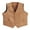 Brown, variant on Michellecmm Men's V-Neck Suit Vest Button-up Curved Hemline Sleeveless Single Breasted Waistcoat