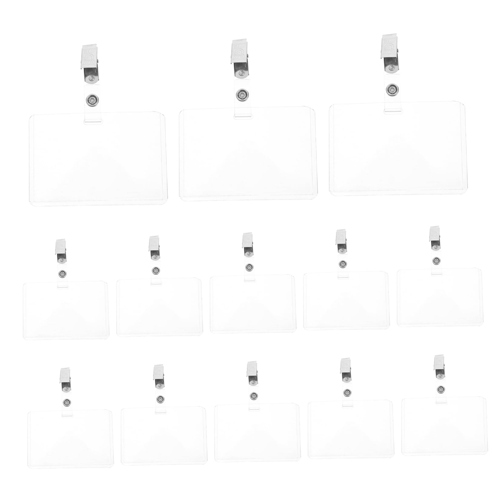 FOMIYES 50Sets Multi Color Waterproof Id Badge Holders with Easy Clip Attachment