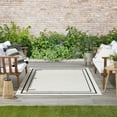 thumbnail image 2 of Nourison Essentials Indoor/Outdoor Ivory/Black 6' x 9' Area Rug, (6x9), 2 of 9