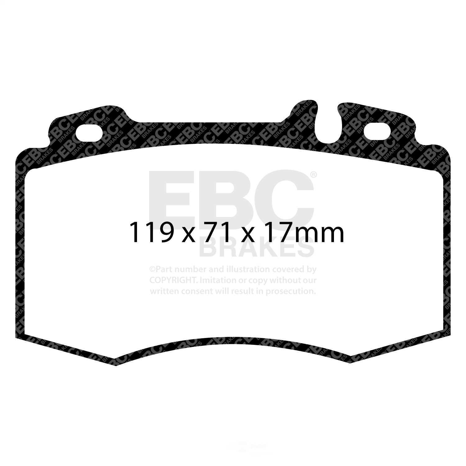EBC Brakes Bluestuff NDX Trackday Brake Pad Set Fits select: 2003-2009 MERCEDES-BENZ E, 1994-2009 MERCEDES-BENZ SL