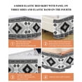 thumbnail image 6 of Black Beige Boho Wrap Around Bed Skirts for California King Bed 18" Drop,Bed Skirt with Adjustable Elastic Belt Dust Ruffle Bed Valance for Bedroom Vintage Ethnic Tribal Southwestern Bed Frame Cover, 6 of 7