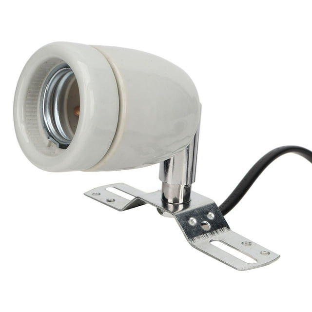Reptile Heat Lamp Holder, Flexible 400W Rotatable Reptile Ceramic Lamp Holder Pure Copper Socket Inner E27 110-220V for Spot Lamp for Lizard UK Plug,US Plug,EU Plug