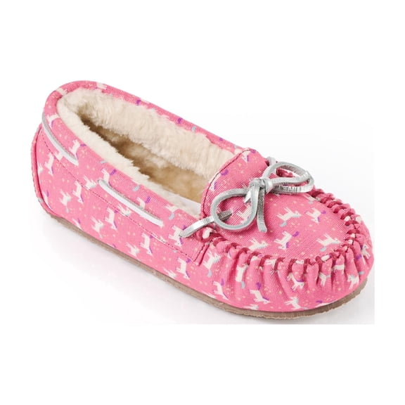 Minnetonka Children's Moc Slipper, Hot Pink Multi 9 Little Kid