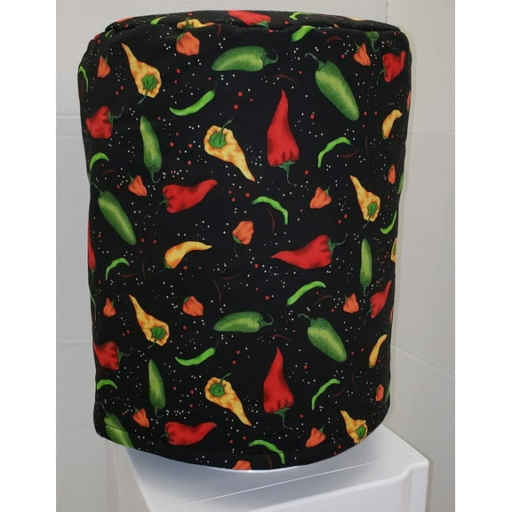Hot Peppers Water Bottle Cover by Penny's Needful Things (5 Gallon Cover)(Down Spout)