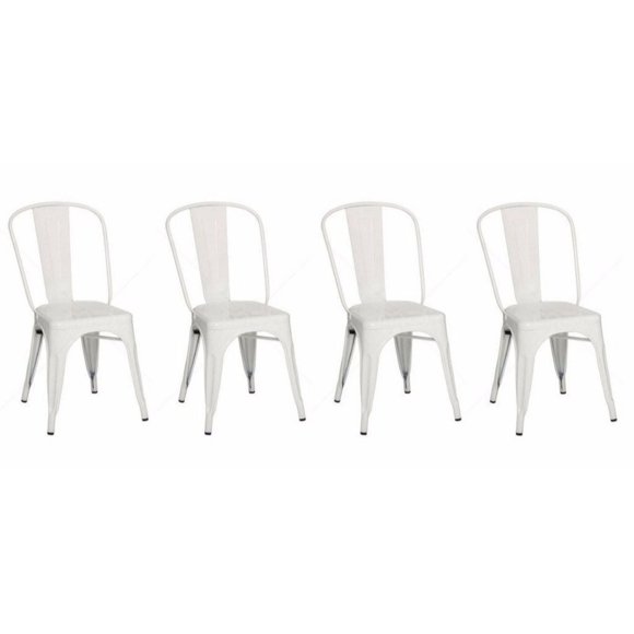 Nicer Furniture Stackable Industrial Style Dining Chairs