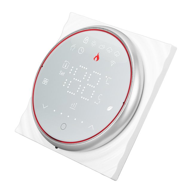 Smart Thermostat LED Display Programmable Energy Efficient Slim Design Accuracy ±1 degrees Celsius 5+1+1 Preset Schedule for Household Appliances AC 95-240V