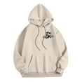 thumbnail image 5 of CONZONE Men's Hoodies Long Sleeve Pullover Hoodie for Men Letter Graphic Y2K Hooded Sweatshirts With Pocket, 5 of 7