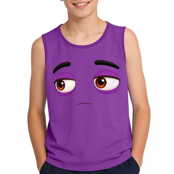 Camisola de Niños Pequeños 3-15 Años sin Mangas Tela Suave Impresión Gradiente para el Uso Casual Y Ocasiones Especiales