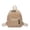 Khaki, variant on Soft Plush Mini Backpack, Lightweight Small Casual Daypack with Zipper Compartments, Fashion Compact Shoulder Bag for Shopping Walking Short Trips