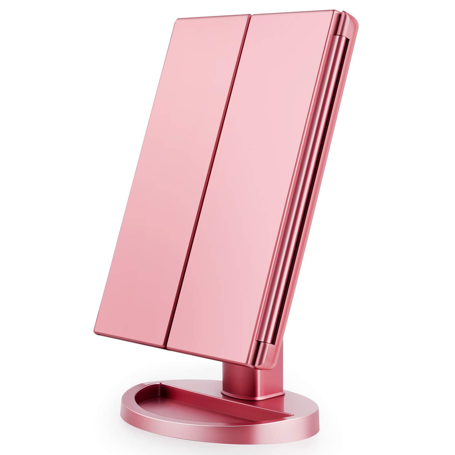 Tri-fold Lighted Vanity Makeup Mirror with 1x/2x/3x Magnification for Makeup  Applications with LED lights Perfect for Table Top or Travel with Battery  and USB Power Options - Walmart.com