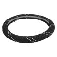 thumbnail image 2 of 15in Car Steering Wheel Protective Cover Knitting Texture Round Anti Slip Universal DecorationBlack, 2 of 14