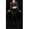 thumbnail image 5 of Women’s Shiny Tights Pantyhose Glossy Opaque Footed Stockings High Waist Pilates Yoga Leggings Trousers Stretch Wet Look Workout Sports Pants Clubwear, 5 of 6