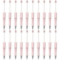 thumbnail image 1 of Bolígrafos con cuentas 20 Pack Tinta negra Bolígrafo de plástico creativo DIY para profesor Oficina Manualidades Decoraciones de fiesta Suministros hechos a mano, Rosa, 1 of 7