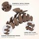 thumbnail image 3 of 5 Pack Hair Claw Clips, 4.48 Inch Vintage Matte Wavy Large Claw Clip for Thin Thick Hair, Strong Hold Non-Slip Hair Clips for Women Girls (Beige/Khaki, 3 of 5