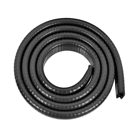 Unique Bargains Edge Trim U Seal Extrusion Black U Channel Edge Protector PVC Plastic w Iron Sheet Fits 1/16''-9/64'' Edge 3.3Ft/1M