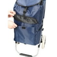 thumbnail image 3 of 40L Foldable Shopping Trolley with Wheels & Removable Waterproof Oxford Bag, 88lbs Load Capacity, Portable Cart for Grocery/Market/Travel, Blue, 3 of 14