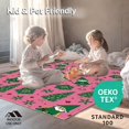 thumbnail image 4 of ODIKA 6'x9' Machine Washable Non-Slip Area Rug, Rustic Holiday Gnome with Nordic Snowflake Motifs and Festive Branches High Traffic Rug with Pad, Pink, 731647, 4 of 8
