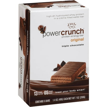 Power Crunch Barres énergétiques Triple protéines de chocolat d'origine, 1,4 oz, 5 count