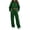 #04 Green, variant on KTFgvq Sweatsuits Women 2 Piece Outfit, Cropped Drop Shoulder Hoodie, Matching Wide Leg Pants with Elastic Waist, Casual Fall Tracksuit, L