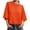 Orange, variant on Short Sleeved Solid Color Women Casual Crewneck Knit Crop Sweater Tops