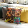 thumbnail image 3 of BANET Decorative Throw Pillow Case Ethnic Flower Cases Square Pillowcases Covers Two Sides Print 12x12in, 3 of 5