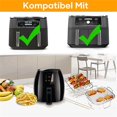 thumbnail image 4 of EIMELI Clearance! Multi Layer Stainless Grill Square Air Fryer Rack Stackable Multi Layer Stainless Dehydrator Rack Square Air Fryer Accessories Instant Air Fryer， Clearance Sale Multi-, 4 of 9