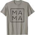 thumbnail image 1 of T-Shirt Moderne Assorti Carré Maman Maman Famille Fête des Mères - Blanc - S, 1 of 2