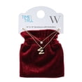thumbnail image 2 of Time and Tru Goldtone Initial Letter Necklace Set, 2 Pieces, Letter W, 2 of 4