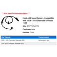 thumbnail image 2 of Front ABS Speed Sensor - Compatible with 2014 - 2019 Chevy Silverado 1500 2015 2016 2017 2018, 2 of 2