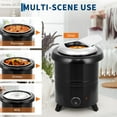 thumbnail image 5 of Commercial Soup Kettle Warmer with Removable Stainless Steel Insert,400W Electric Soup Pot,Adjustable Temperature up to 195°F,Countertop Food Warmer for Buffet & Catering,13.7 QT, 5 of 6
