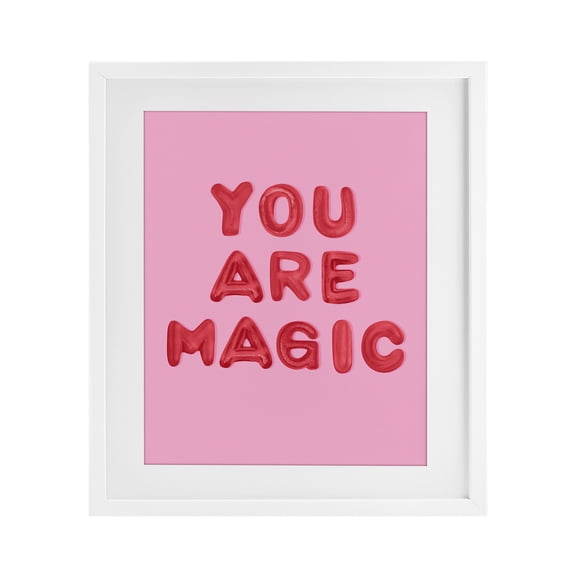 Stupell Industries You Are Magic Red & Pink White Framed Print Under Glass, design by LISH Creative
