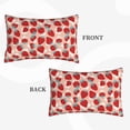 thumbnail image 2 of Rateoe Red Strawberry Pattern Pillow Covers with Invisible Zipper(Pillows are not Included) Standard Pillowcases-16"x24", 2 of 6