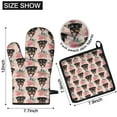 thumbnail image 6 of Rottweiler and Flower Kitchen Oven Mitt and Pot Holder Sets 4 Pcs for Baking, Cooking and Grilling, Heat Resistant Up To 392 °F, 6 of 7