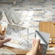 thumbnail image 1 of Fiudx Ofertas y liquidaciones Azulejos de pared de imitación Película de cristal Adhesivo para azulejos Adhesivo para suelo Caliente, 1 of 1