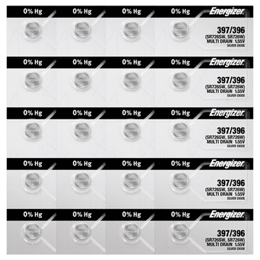 Energizer 397/396 SR726SW Silver Oxide Watch Battery (20 Count)