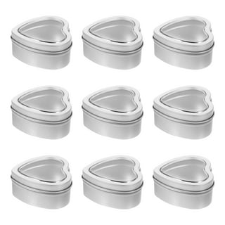 Round Tin with Clear Lid - 4 ounces Circle Food Grade and Seamless - Use  for your Pendants Magnets and other Gifts Favors and Goodies - 10