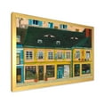 thumbnail image 2 of Designart 'Abstract Yellow Facade of Houses In Street In Paris' French Country Framed Art Print, 2 of 4