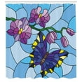 thumbnail image 3 of Ambesonne Orchids Shower Curtain, Mosaic Fractal Floral, 69"Wx84"L, Multicolor, 3 of 3
