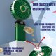 thumbnail image 3 of Ventilador de mano, ventiladores portátiles recargables por USB con 5 velocidades, mini ventiladores de escritorio plegables que funcionan con baterías con pantalla LED (verde), 3 of 4