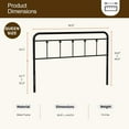 IKIFLY Metal Queen Size Headboard, Adjustable Height, Farmhouse Victorian Style, Easy Assembly