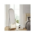 thumbnail image 2 of Arched Full Length Mirror 64"X21" For Bedroom, Full Body Mirror With Stand, Hanging Or Leaning For Wall, Aluminum Alloy Thin Frame Floor Standing For Living Room, Tall, Black, 2 of 8