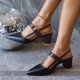 thumbnail image 4 of Vestidos de Verano de Tamaño Mayor de las Mujeres de Moda Y Casual Punta-Dedo de la Punta Hebilla Correa Tacón Aumento de la Altura Zapatos Primavera Y Estilo de Verano de Moda Cómodas Sandalias Al A, 4 of 9