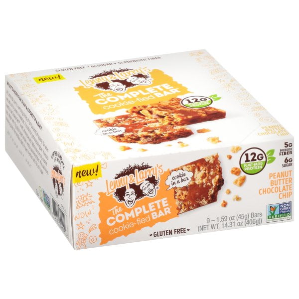 Lenny & Larry's The Complete Cookie-Fied Bar, Peanut Butter Chocolate Chip, 9 Ct