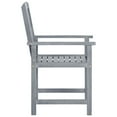 thumbnail image 5 of vidaXL Patio Chairs Outdoor Dining Chair with Cushions Gray Solid Wood Acacia, 5 of 12
